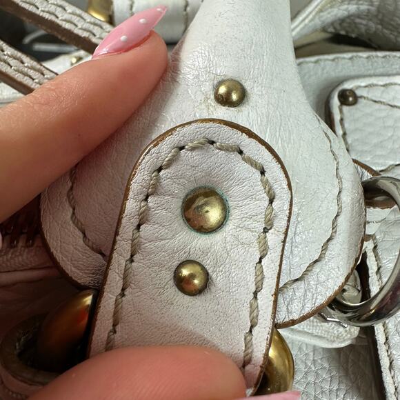 Chloe Paddington White Leather Satchel Bag Vintage Authentic - Picture 13 of 16